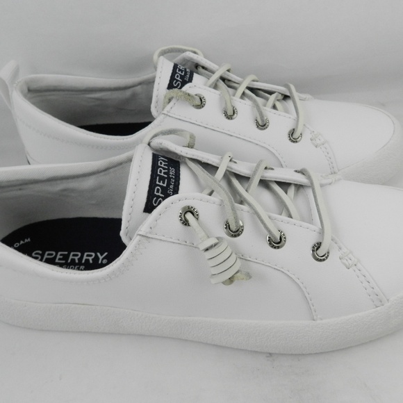 sperry crest vibe leather sneaker white